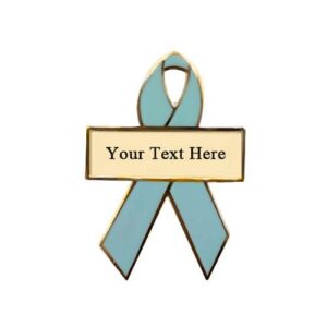 Personalized cause sea green personalized enamel ribbon pins Stammering Stuttering