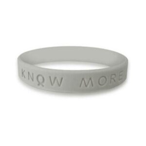 Personalized cause silver KNOW MORE wristband Brain Disabilities Disabled Children Dyslexia Limb Loss Parkinsons Disease Schizophrenia