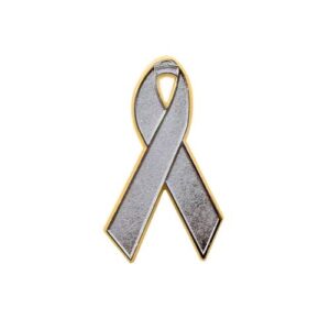 Personalized cause silver enamel ribbon pins Brain Disabilities Disabled Children Dyslexia Limb Loss Parkinsons Disease Schizophrenia