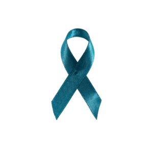 Personalized cause teal fabric Ribbons Anxiety Disorders Gynecological Cancer Obsessive Compulsive Disorder OCD Ovarian Cancer Panic Disorder