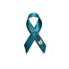 Personalized cause teal fabric awareness ribbons Anxiety Disorders Gynecological Cancer Obsessive Compulsive Disorder OCD Ovarian Cancer Panic Disorder