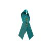 Personalized cause teal fabric personalized Ribbons Anxiety Disorders Gynecological Cancer Obsessive Compulsive Disorder OCD Ovarian Cancer Panic Disorder