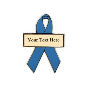 Personalized cause turquoise personalized enamel ribbon pins Addiction Recovery Autoimmune Dysautonomia