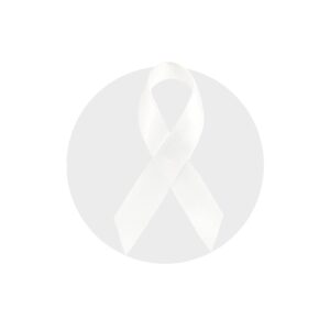 Personalized cause white fabric Ribbons Adoption Adult Survivors of Child Sexual Abuse Bone Diseases Child Sexual Abuse