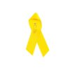 Personalized cause yellow personalized fabric ribbon pins Bone Cancer Endometriosis Refugees Welcome Spina Bifida