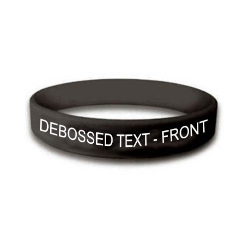 Personalized cause black personalized silicone awareness wristbands In Memory of Murder Victims Murder Victims Murdered Children