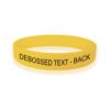 Personalized cause yellow personalized wristband Bone Cancer Endometriosis Refugees Welcome Spina Bifida