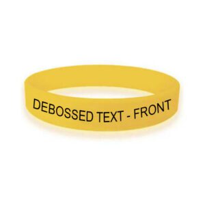 Personalized cause yellow personalized wristband Bone Cancer Endometriosis Refugees Welcome Spina Bifida